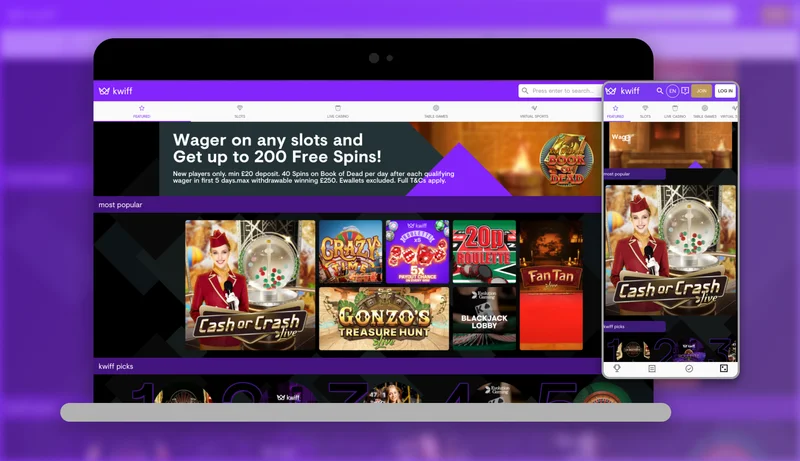 Kwiff Casino bonus offers